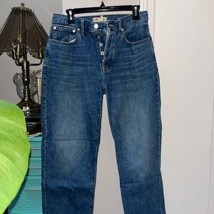 Madewell Classic Blue low-slung straight jeans